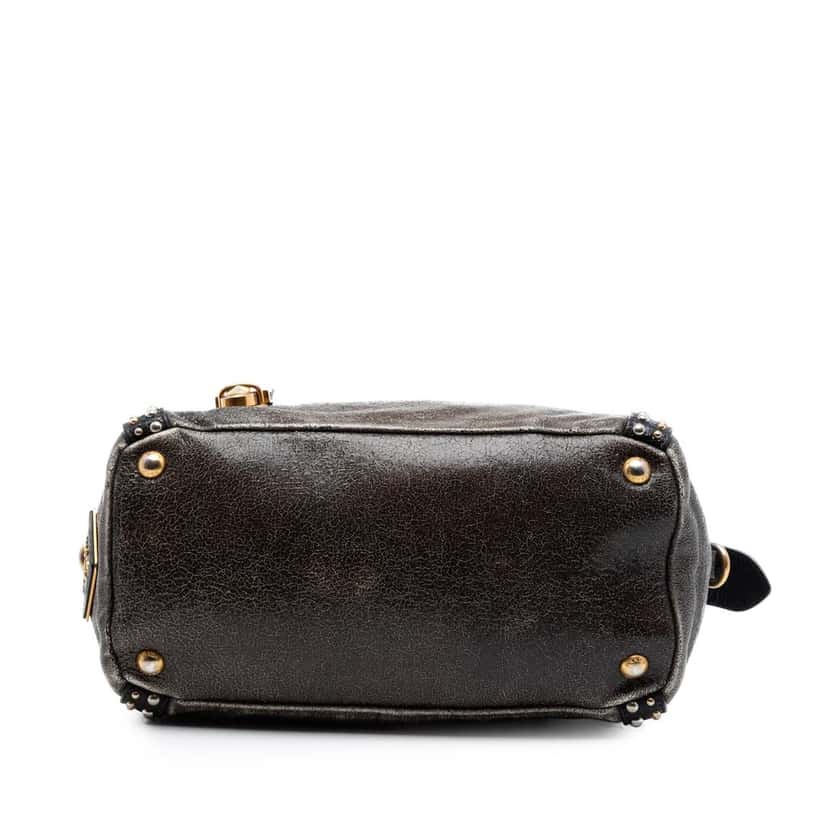 Prada Craquele Leather Studded Satchel Other Leather Very good condition - Inside View
