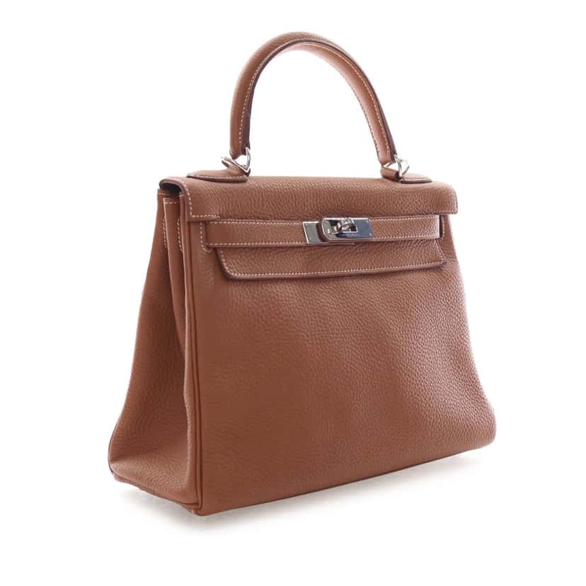 Hermès Togo Kelly II Retourne 28 Brown Leather Very good condition - Inside View