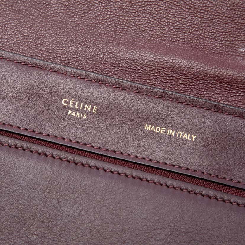 Celine Medium Tricolor Leather Trapeze Satchel Red Leather Very good condition - Box View