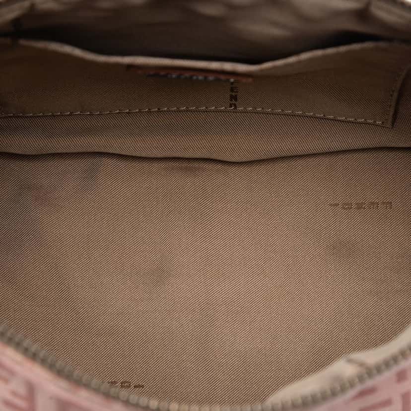 Fendi Zucchino Canvas Pochette Pink Very good condition - Model View