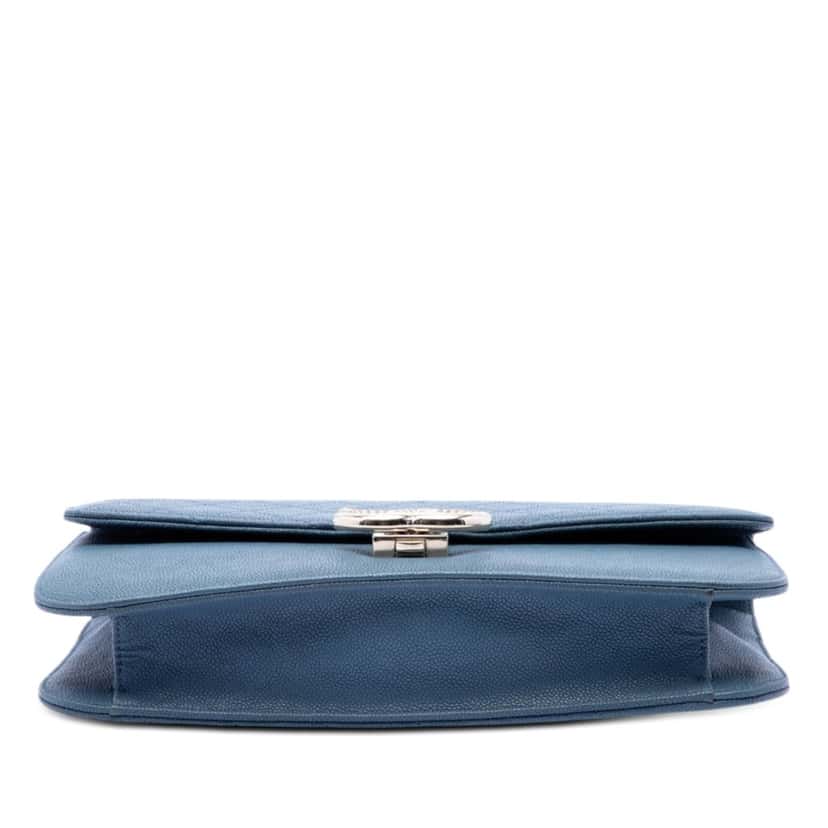 Chanel Paris Cuba Quilted Caviar Thread Around Flap Blue Leather Very good condition - Inside View