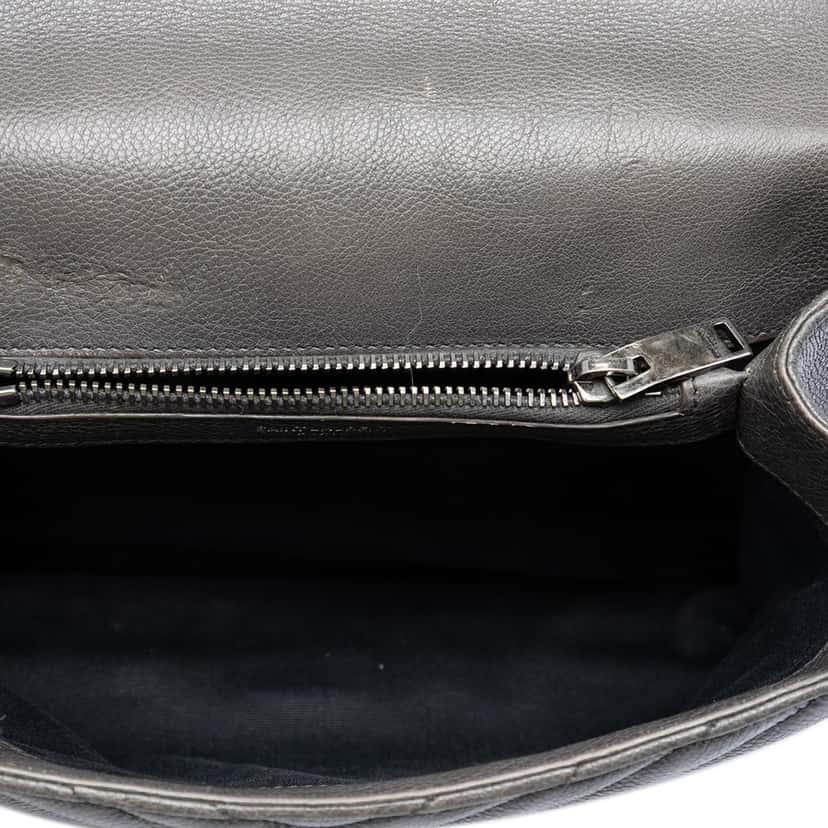 Saint Laurent Medium Chevron Sheepskin Monogram College Satchel Other Leather Very good condition - Model View