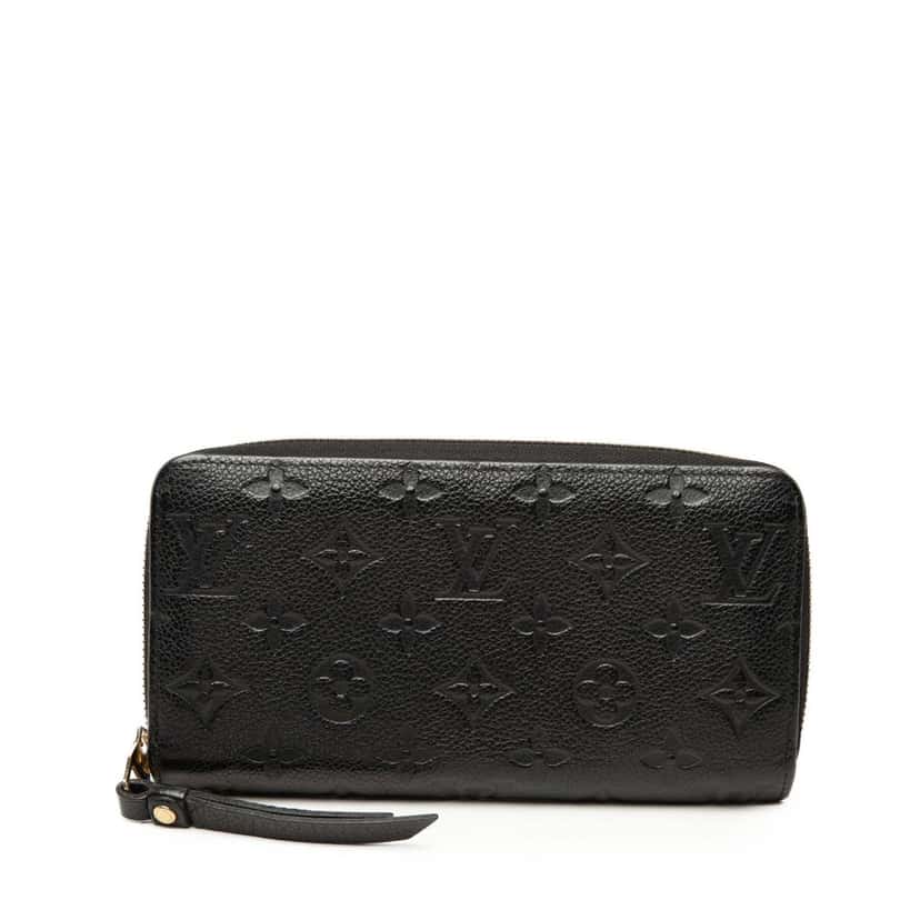 Louis Vuitton Monogram Empreinte Zippy Long Wallet Black Leather Very good condition - Front View