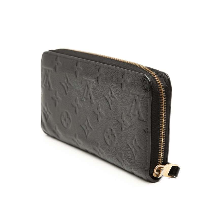 Louis Vuitton Monogram Empreinte Zippy Long Wallet Black Leather Very good condition - Back View