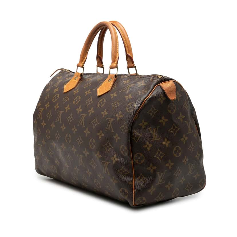 Louis Vuitton Monogram Speedy 35 Brown Very good condition - Back View
