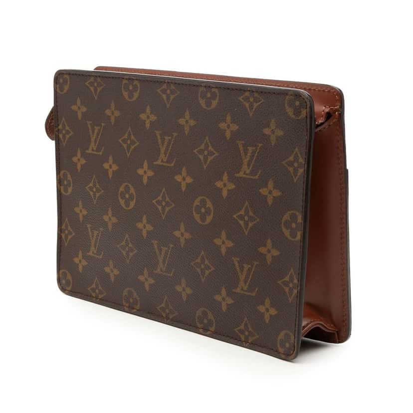 Louis Vuitton Monogram Pochette Homme Brown Good condition - Back View