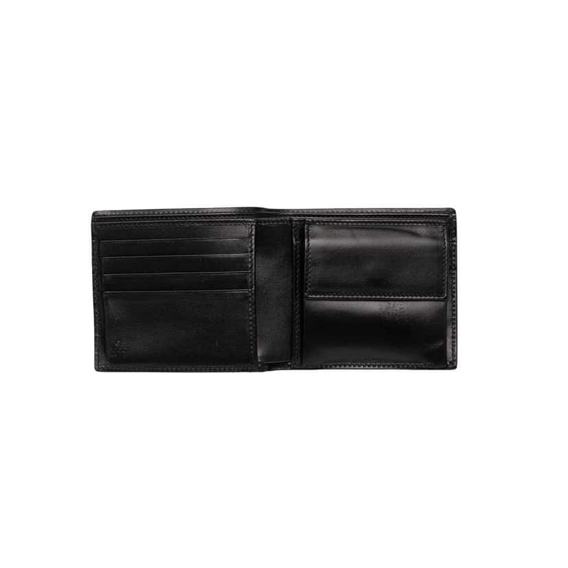 Gucci GG Marmont Calfskin Bifold Coin Wallet Black Leather Very good condition - Model View