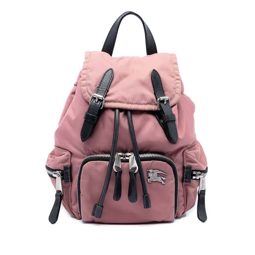 Burberry Mini Nylon Rucksack Pink Very good condition - Front View