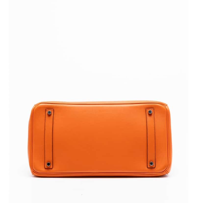 Hermès Swift Birkin Retourne 35 Orange Leather Very good condition - Inside View