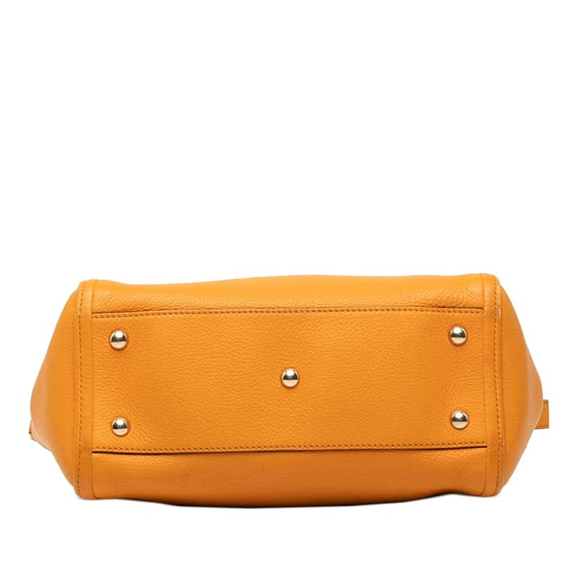 Gucci Small Calfskin Soho Cellarius Satchel Yellow Leather Very good condition - Inside View