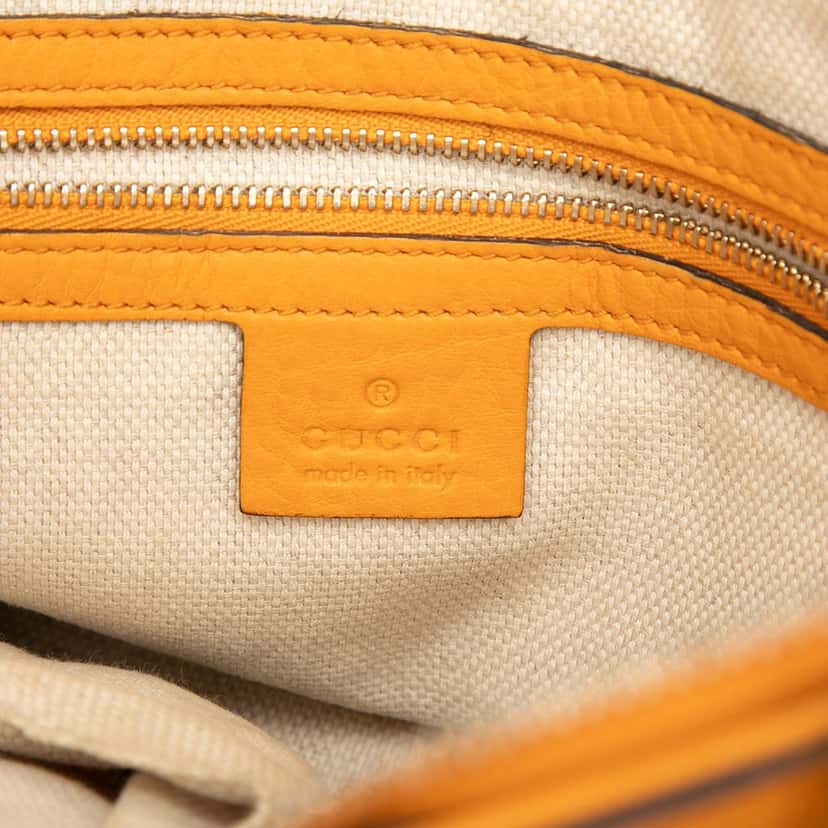 Gucci Small Calfskin Soho Cellarius Satchel Yellow Leather Very good condition - Box View