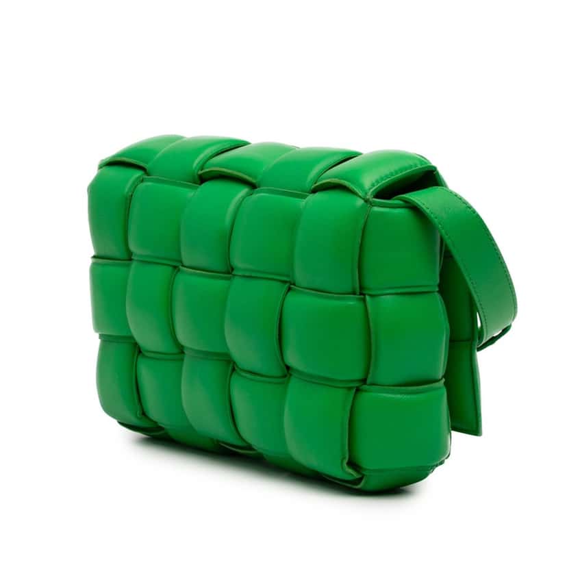 Bottega Veneta Nappa Intrecciato Padded Cassette Crossbody Green Leather Very good condition - Back View