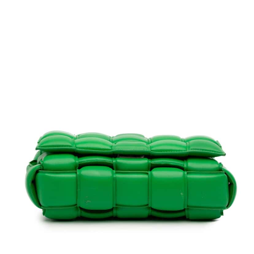 Bottega Veneta Nappa Intrecciato Padded Cassette Crossbody Green Leather Very good condition - Inside View
