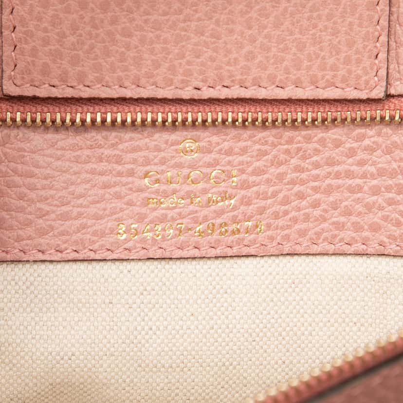 Gucci Medium Leather Swing Tote Brown Leather Very good condition - Box View