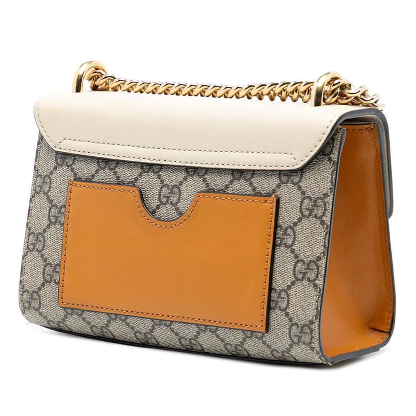 Gucci Small GG Supreme Padlock Crossbody Beige Very good condition - Back View