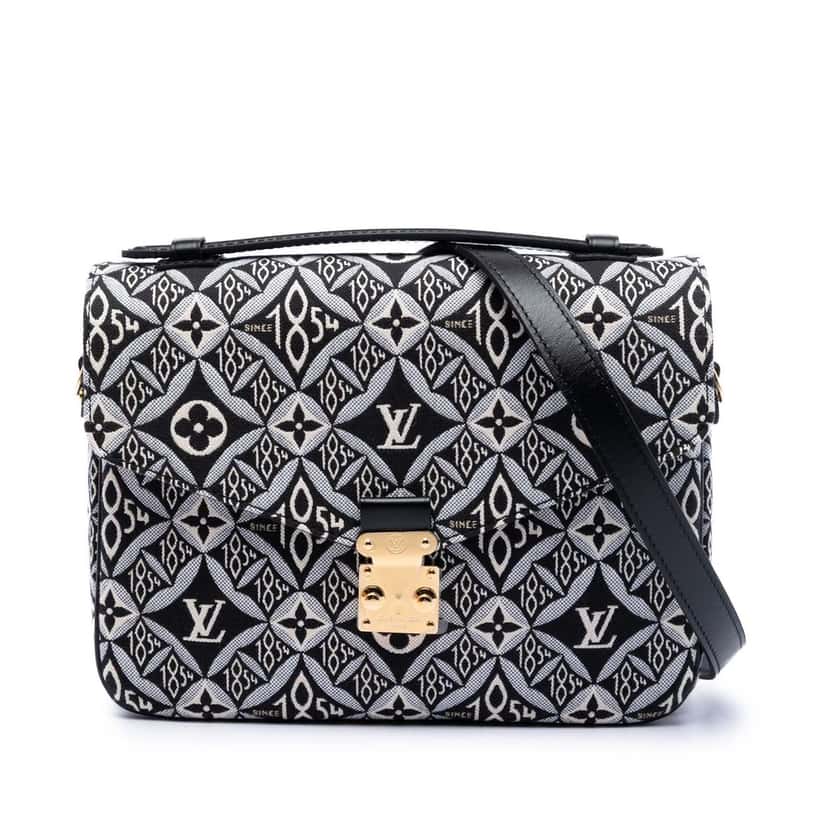 Louis Vuitton Monogram Jacquard Since 1854 Pochette Metis Black Very good condition - Front View