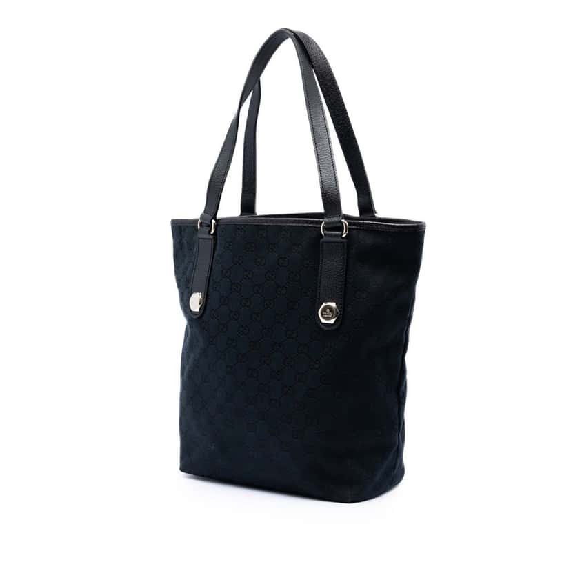 Gucci GG Canvas Charmy Tote Blue Very good condition - Back View