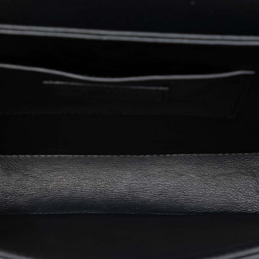 Saint Laurent Medium Calfskin Solferino Satchel In Box Black Leather Very good condition - Model View