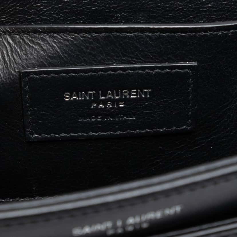Saint Laurent Medium Calfskin Solferino Satchel In Box Black Leather Very good condition - Box View