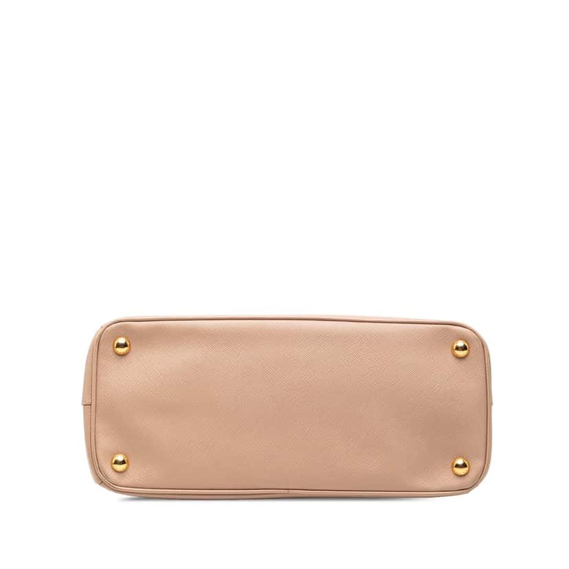 Prada Small Saffiano Lux Galleria Double Zip Tote Brown Leather Very good condition - Inside View