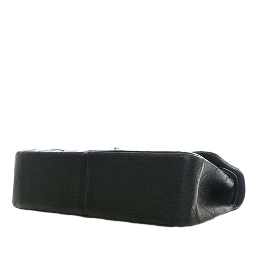 Chanel Jumbo Classic Caviar Double Flap Black Leather Very good condition - Box View