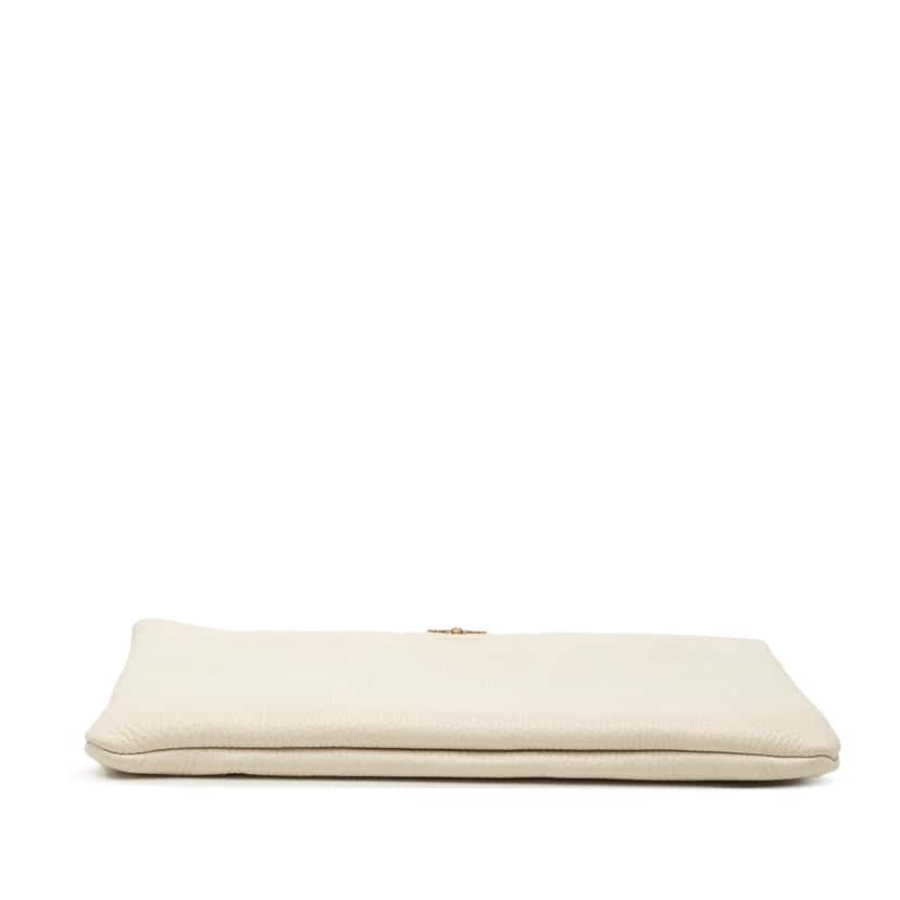 Gucci Calfskin Blind For Love Clutch White Leather Very good condition - Inside View