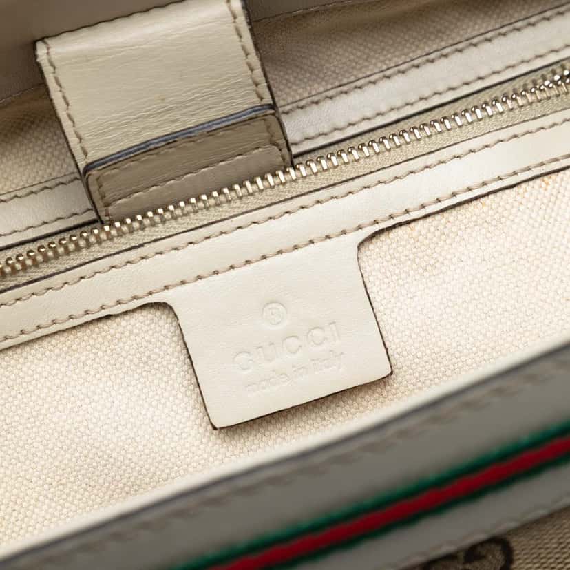 Gucci GG Canvas Web Mayfair Tote Beige Very good condition - Box View