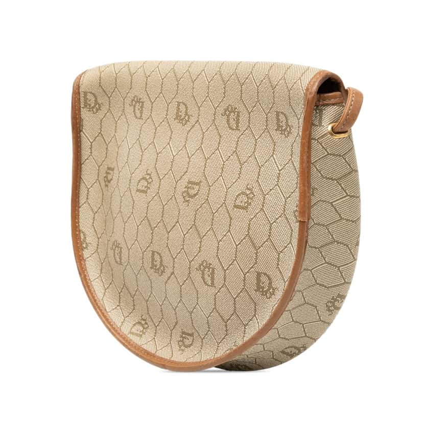 Dior Honeycomb Coated Canvas Crossbody Beige Very good condition - Back View