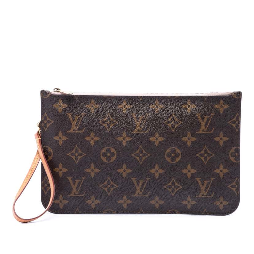 Louis Vuitton Monogram Neverfull MM Pouch Brown Very good condition - Front View