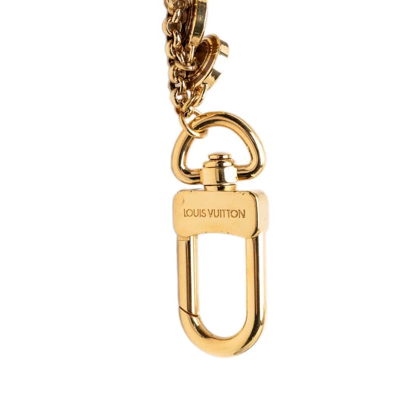 Louis Vuitton Gold Plated and Enamel Pastilles Key Chain and Bag Charm Gold Metal Very good condition - Inside View