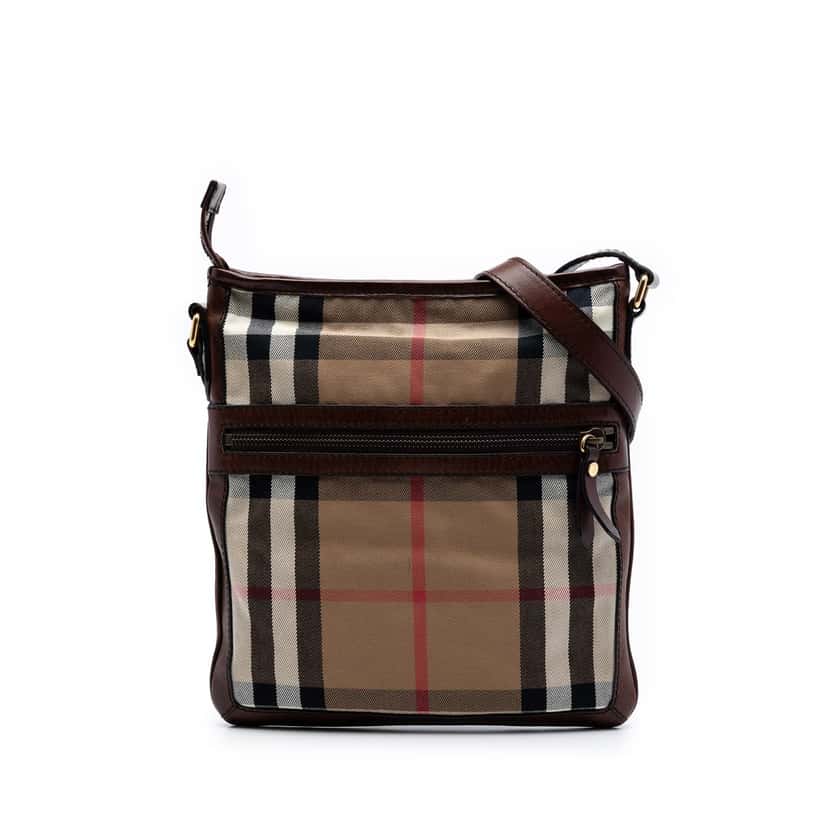 Burberry Exploded Check Canvas Crossbody Beige Very good condition - Front View