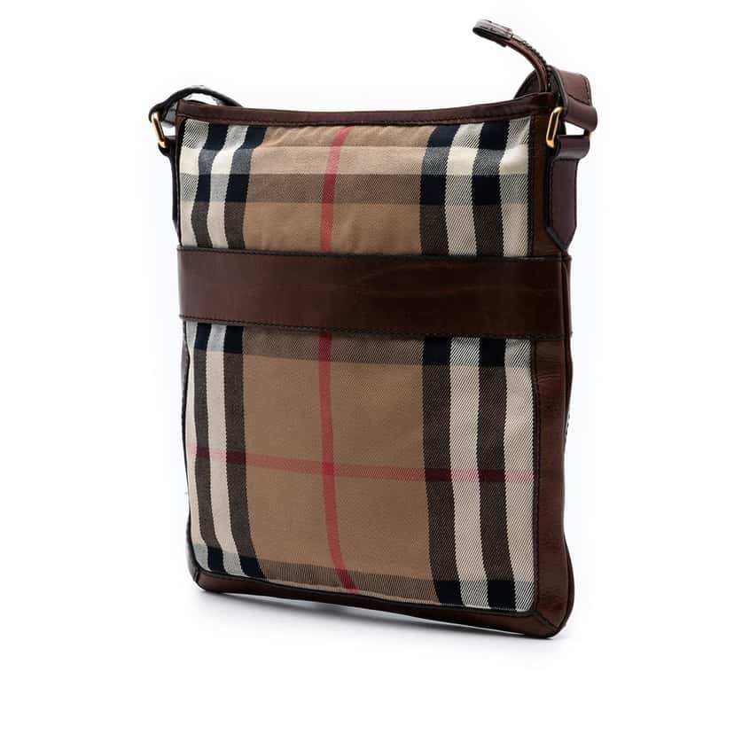 Burberry Exploded Check Canvas Crossbody Beige Very good condition - Back View