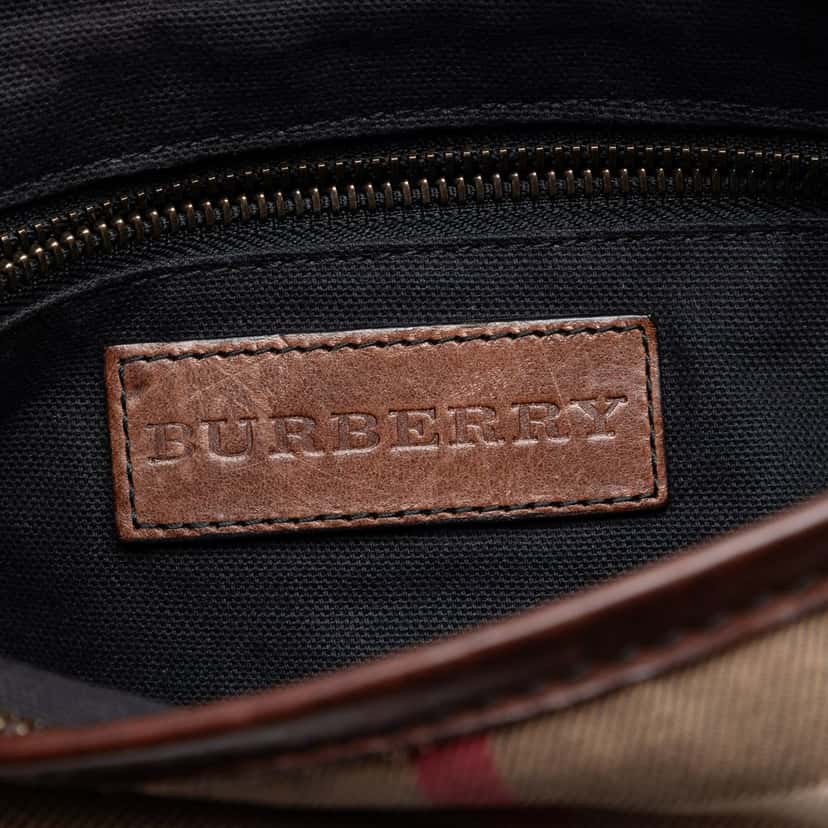 Burberry Exploded Check Canvas Crossbody Beige Very good condition - Box View