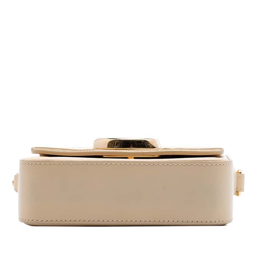 Chloé Mini Calfskin C Satchel Beige Leather Very good condition - Inside View