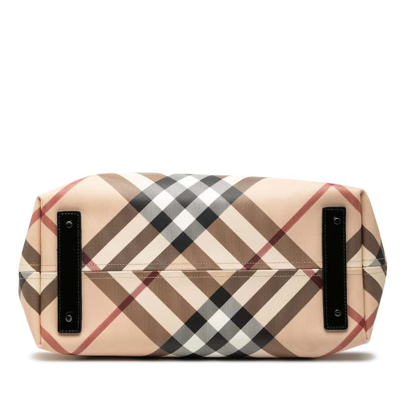 Burberry Supernova Check Coated Canvas Tote Beige Very good condition - Inside View