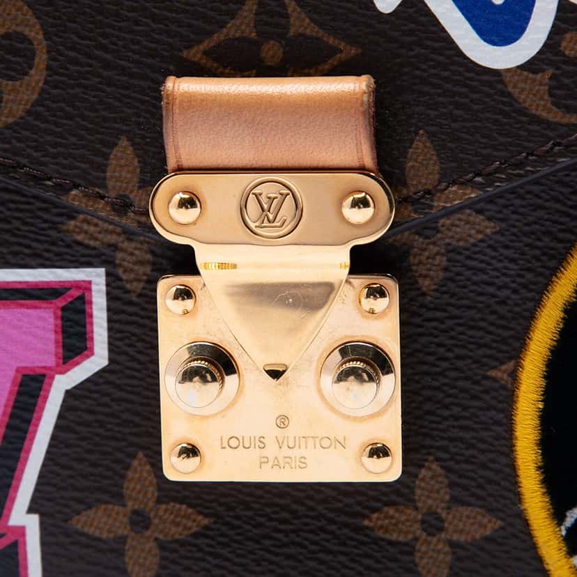 Louis Vuitton Monogram Patches Pochette Metis Brown Very good condition - Box View
