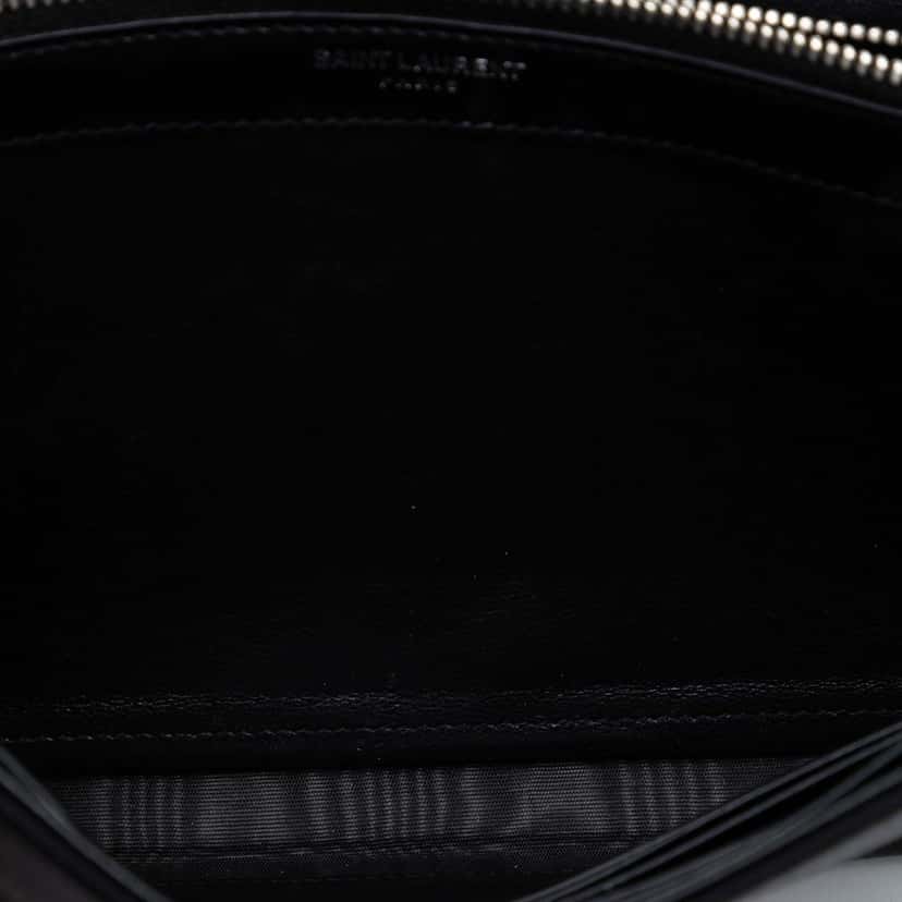 Saint Laurent Sequin Monogram Kate Wallet on Chain Black Very good condition - Model View