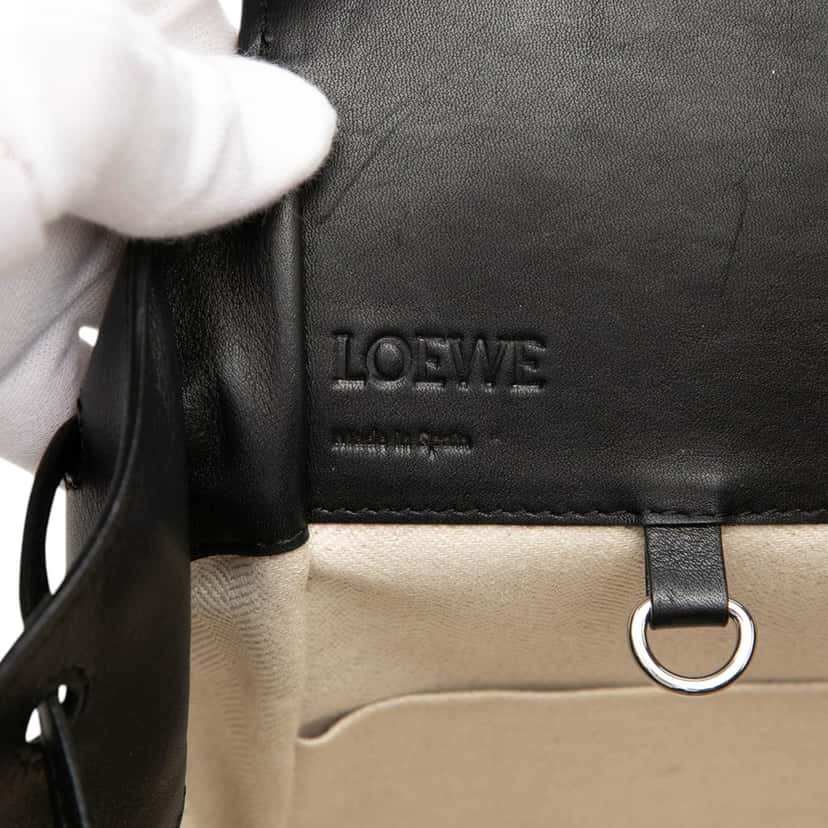 Loewe Small Leather Drawstring Hammock Bag Black Leather Very good condition - Box View