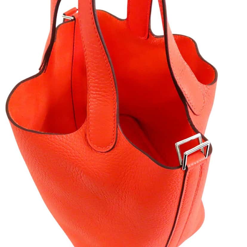 Hermès Clemence Picotin Lock 18 Orange Leather Very good condition - Model View