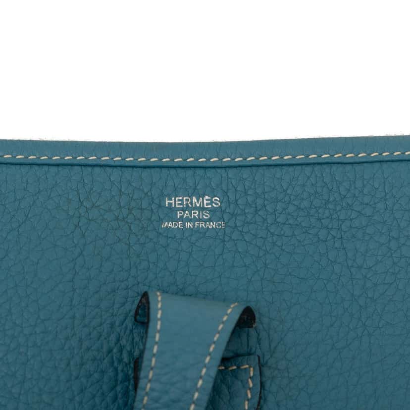 Hermès Clemence Evelyne III 29 Blue Leather Very good condition - Box View
