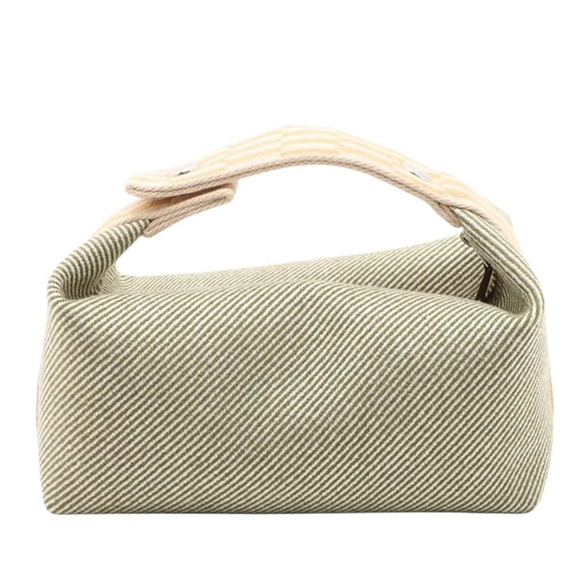 Hermès Small Wool Bride A Brac H Natte Case Green Never worn - Back View