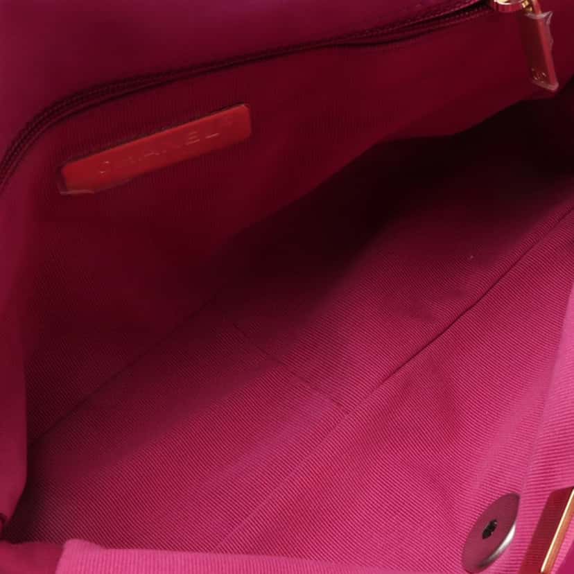 Chanel Medium Canvas 19 Flap Pink Very good condition - Inside View