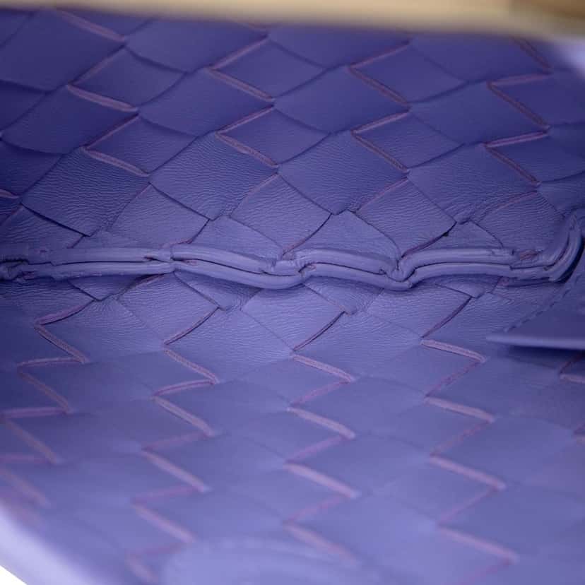 Bottega Veneta Baby Lambskin Intrecciato Sardine Purple Leather Very good condition - Model View