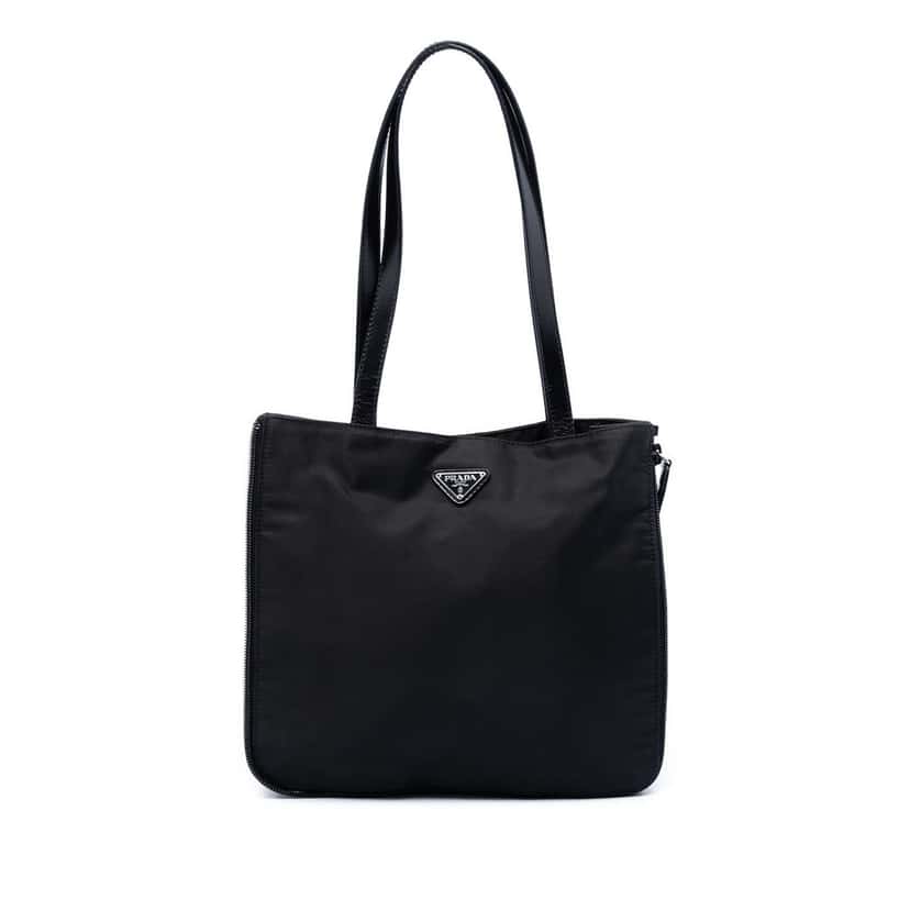 Prada Tessuto Zip Around Tote Black Very good condition - Front View