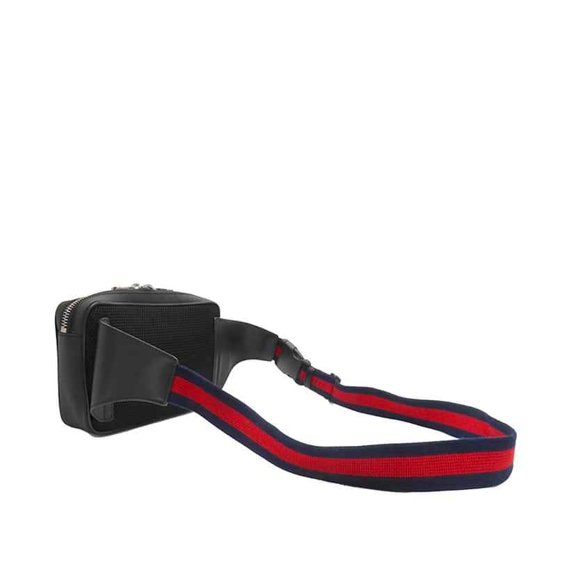 Gucci GG Supreme Web Belt Bag Black Very good condition - Back View