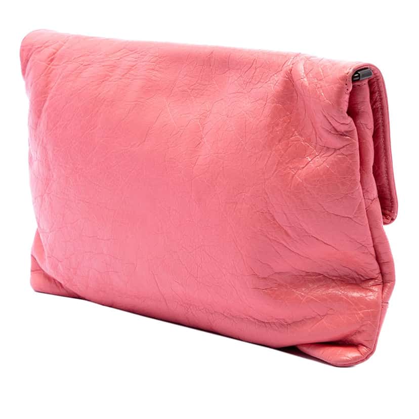 Balenciaga Lambskin Motocross Classic Envelope Crossbody Pink Leather Very good condition - Back View