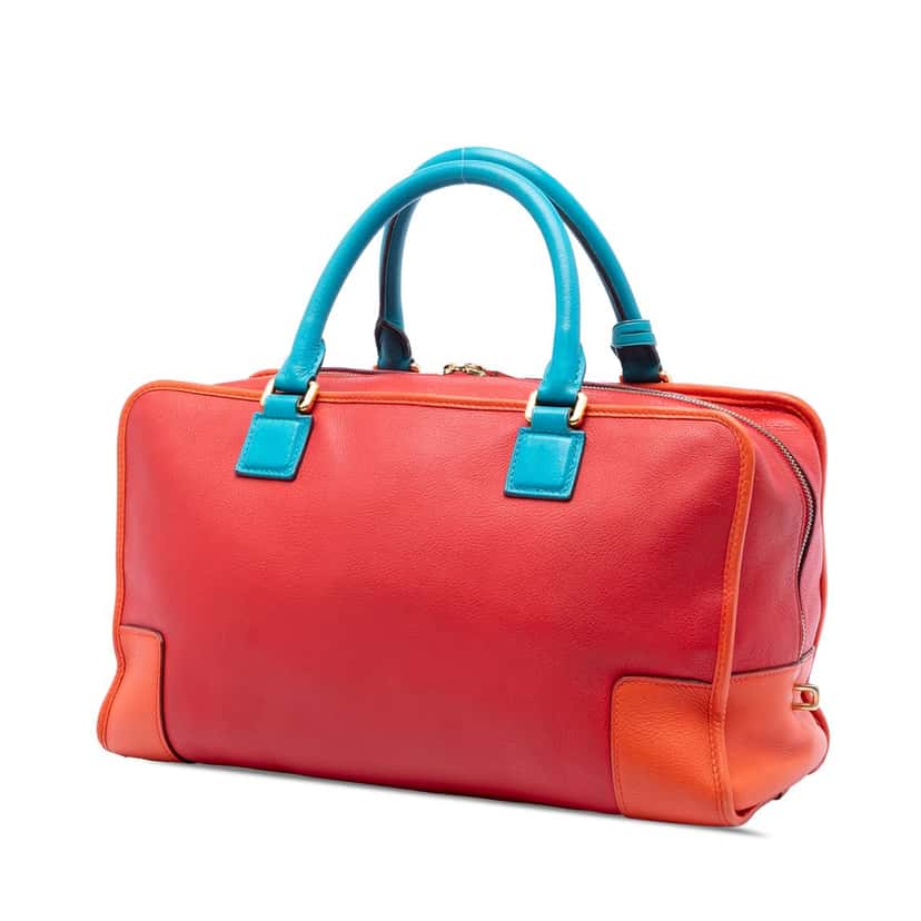 Loewe Tricolor Leather Amazona 36 Red Leather Very good condition - Back View