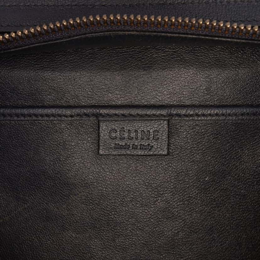 Celine Nano Tricolor Calfskin and Suede Luggage Tote Yellow Leather Very good condition - Box View