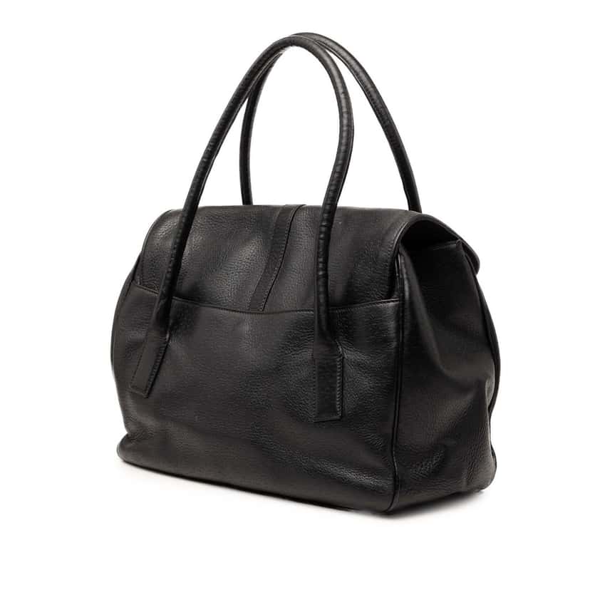 Salvatore Ferragamo Leather Gancini Flap Handbag Black Leather Very good condition - Back View