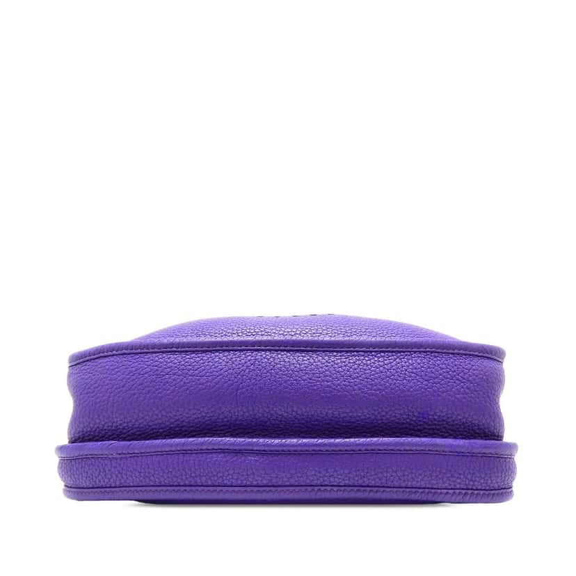 Hermès Clemence Evelyne III PM Purple Leather Very good condition - Back View